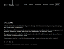 Tablet Screenshot of inmodehair.com